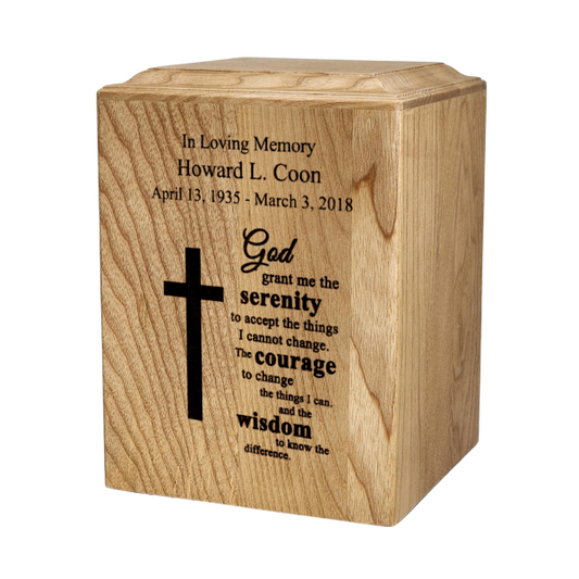 Spiritual Wooden Urn